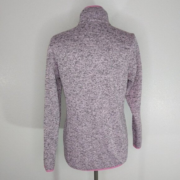 Simply Southern Womens Medium Pullover Pink Heather Fleece Sweatshirt 1/4 Snap - Picture 6 of 13